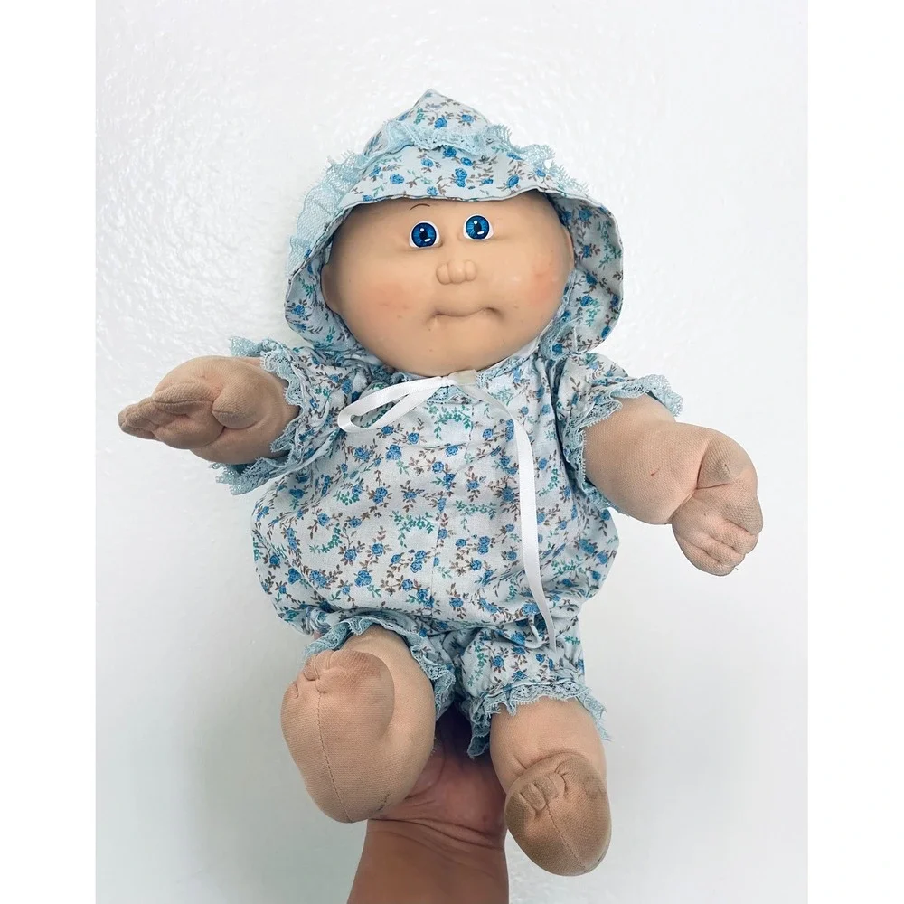 Vintage Cabbage Patch Kid Doll 1978 Baby Blue Floral Outfit Collectible Toy‎
